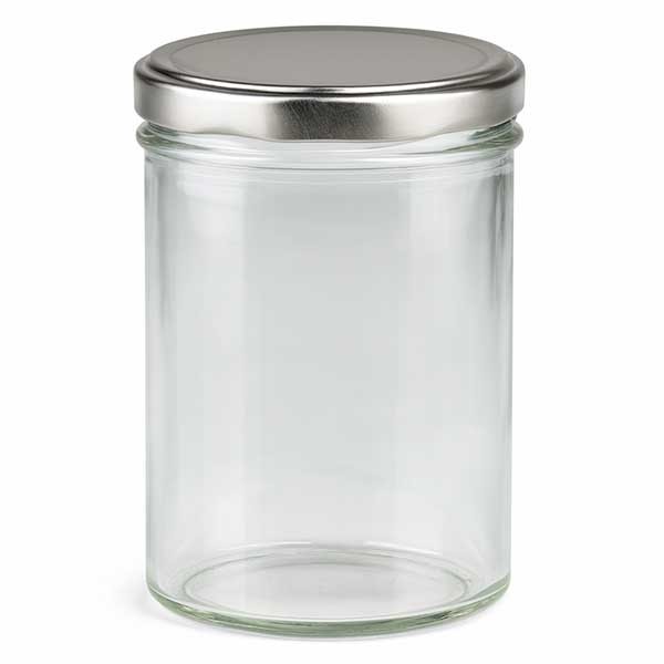 435 ml trommelglas met BasicSeal deksel zilver UNiTWiST