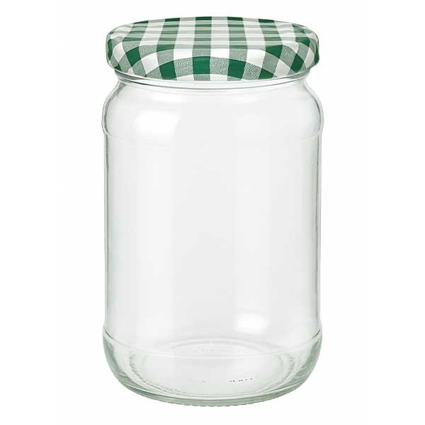 1062ml rond glas + BasicSeal deksel groen/wit UNiTWiST