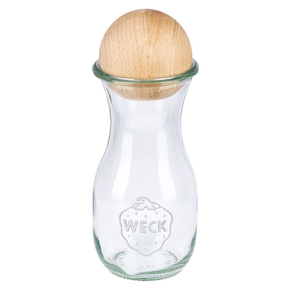 Bouteille à jus de fruits WECK 290 ml avec boule en bois