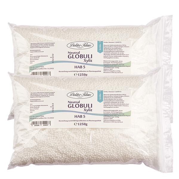 2,5 kg Neutral Globuli HAB5 van xylitol (suikervrij) (2 x 1.25kg)