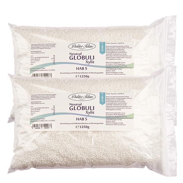 Offre spéciale : 2,5kg globules neutres HAB5 en xylite (sans sucre) (2 x 1,25kg)