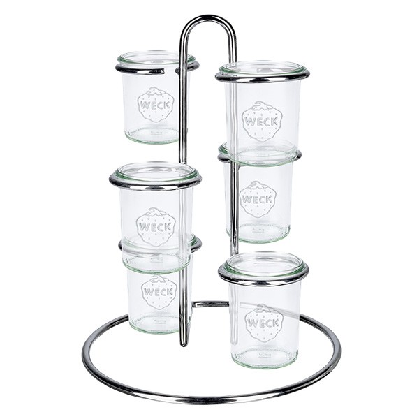 Serveerrek verchroomd voor 6 bekers