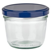 230ml trommelglas + BasicSeal deksel blauw UNiTWIST 230ml trommelglas + BasicSeal deksel blauw UNiTWIST