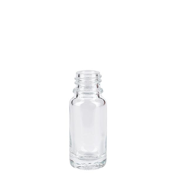 Flacon compte-gouttes 10 ml DIN18 - verre clair