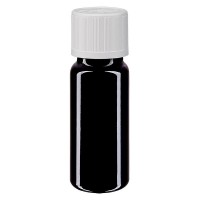 Violetglas fles 10ml DIN 18 met wit schroefsluiting kinderslot St Violetglas fles 10ml DIN 18 met wit schroefsluiting kinderslot St