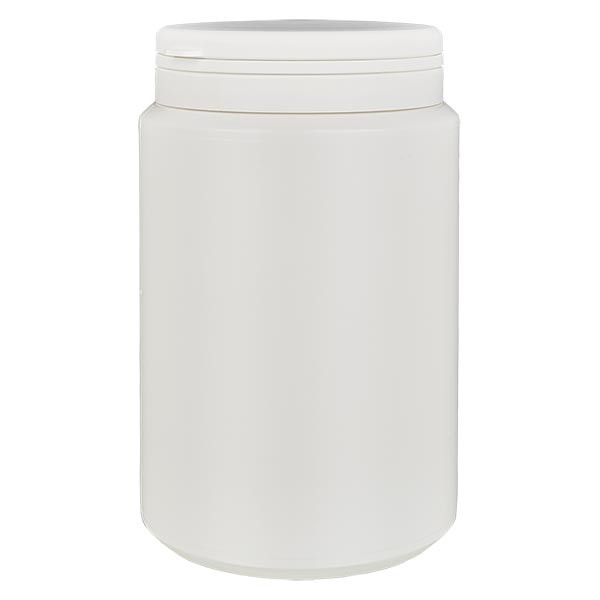 Boîte à comprimés blanche 1000ml + Jaycap inviolable blanc