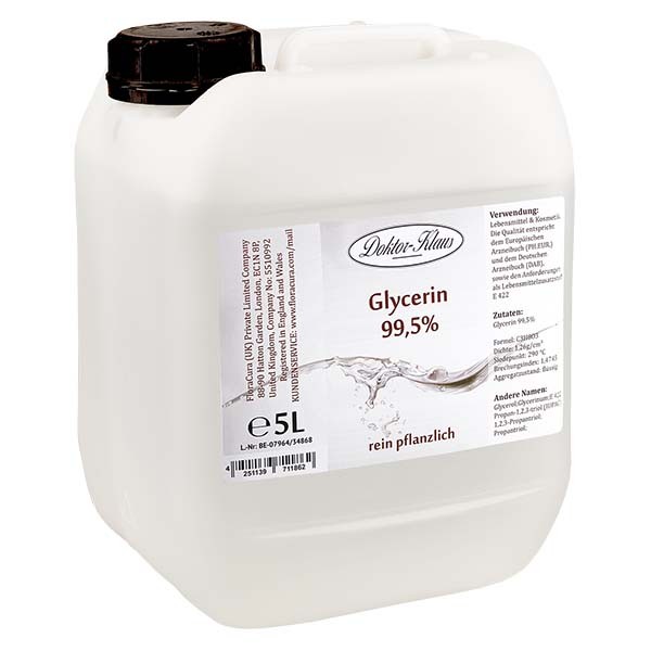 Glycerine 99.5% in 5 liter HDPE bus VR - E 422