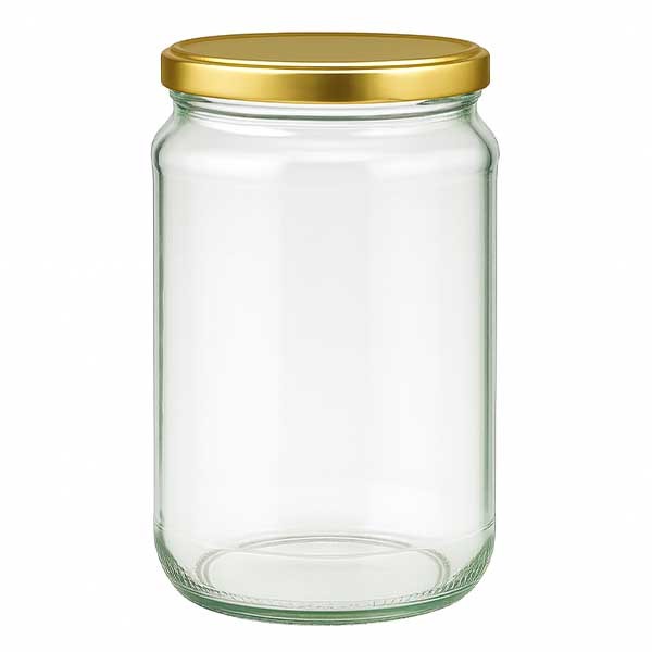 375ml rond glas met BasicSeal deksel goud UNiTWIST