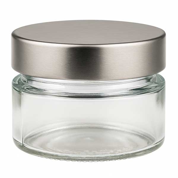 80ml ronde pot + BasicSeal deksel zilver diep UNiTWiST