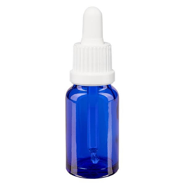 Pipetfles blauw 10ml, pipet wit VR