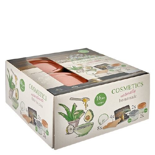 Set van 4 potjes van 130 ml voor DIY natuurlijke cosmetica