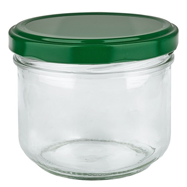 260 ml trommelglas + BasicSeal deksel groen UNiTWIST