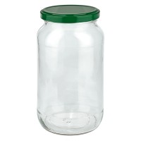 Verre rond 1062ml + couvercle BasicSeal vert UNiTWIST Verre rond 1062ml + couvercle BasicSeal vert UNiTWIST