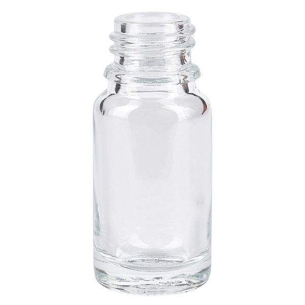 Flacon compte-gouttes 10 ml DIN18 - verre clair