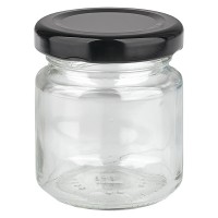 Verre rond 53ml avec couvercle BasicSeal noir UNiTWIST Verre rond 53ml avec couvercle BasicSeal noir UNiTWIST