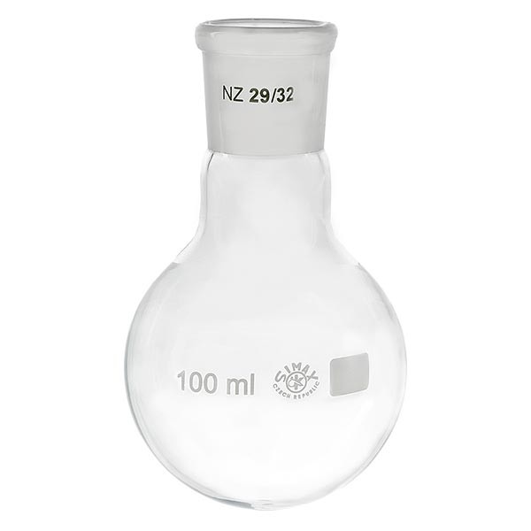 Ballon rond 100ml col large borosilicate avec rodage standard 29/32