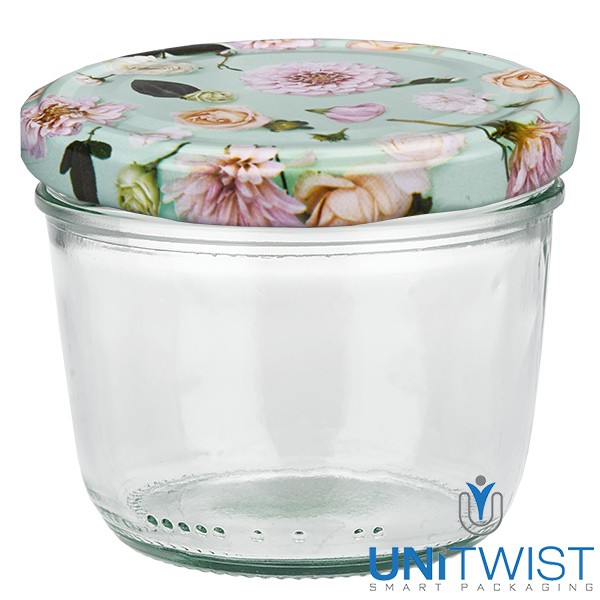 230 ml omslagglas + BasicSeal-deksel bloem mint UNiTWIST®