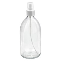 500ml Euro-medicijnfles helder met witte pompverstuiver 500ml Euro-medicijnfles helder met witte pompverstuiver