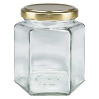 390ml Hexaglas avec couvercle BioSeal or UNiTWIST 390ml Hexaglas avec couvercle BioSeal or UNiTWIST