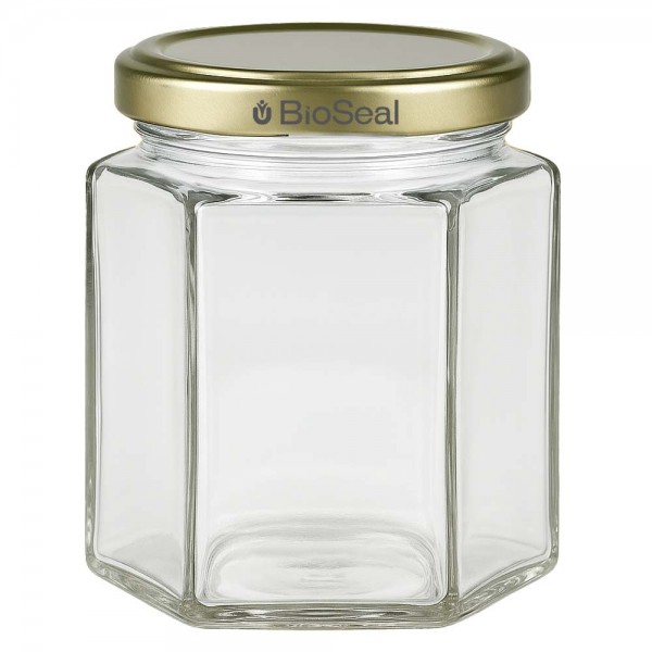 Pot à miel 250 g avec couvercle doré BioSeal UNiTWIST