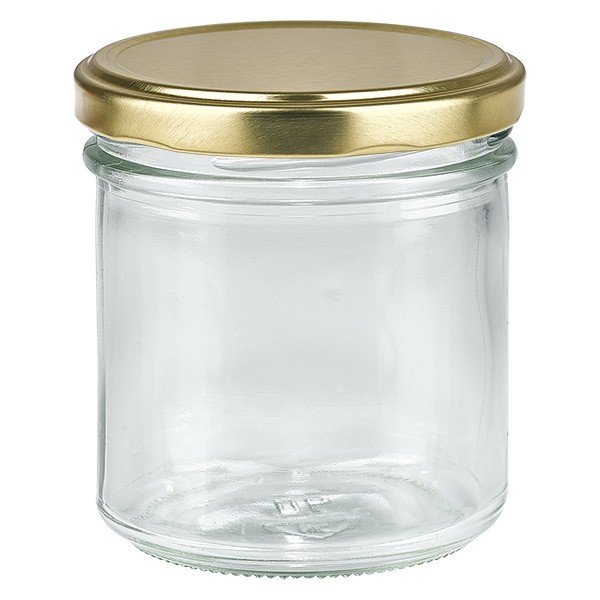 167 ml trommelglas met BasicSeal deksel goud UNiTWIST