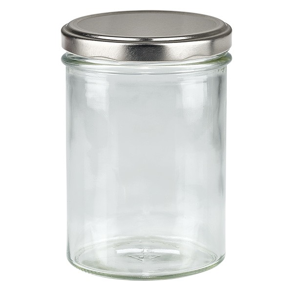 435 ml trommelglas met BasicSeal deksel zilver UNiTWiST