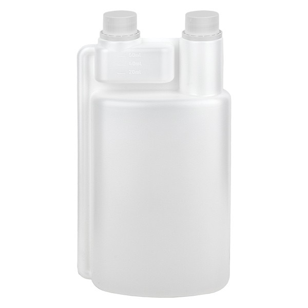 Doseerfles 1000ml HDPE helder (60ml doseerkamer)