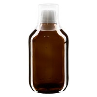 250 ml Euro-medicijnflessen met witte schroefsluiting en doseerbeker 30ml 250 ml Euro-medicijnflessen met witte schroefsluiting en doseerbeker 30ml
