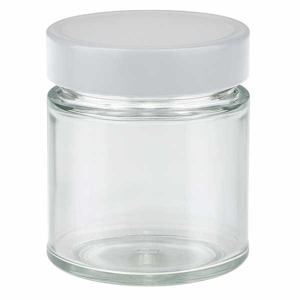 154ml rond glas + BasicSeal deksel wit diep UNiTWiST