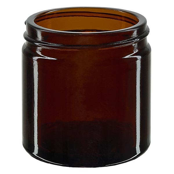 Glazen pot 60ml bruin glas 51mm/R3, zonder sluiting