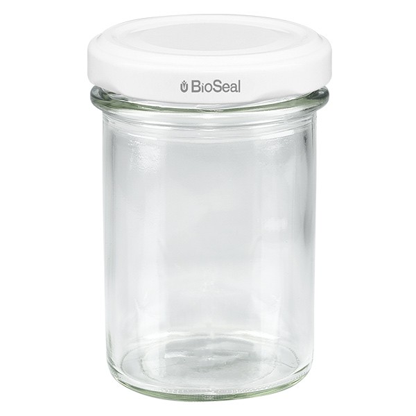 Verre renversé 230ml avec couvercle BioSeal blanc UNiTWIST