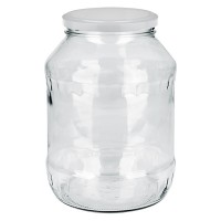 Verre rond 2650ml avec couvercle BasicSeal blanc UNiTWIST Verre rond 2650ml avec couvercle BasicSeal blanc UNiTWIST