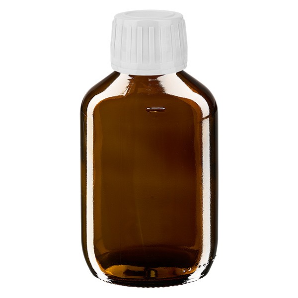 Flacon médical de 200 ml avec bouchon blanc