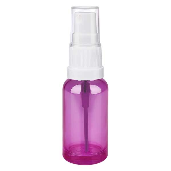 Flacon pulvérisateur 20 ml blanc/tr. avec bouchon standard PurpleLine UT18/20