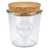 580ml bekers WECK RR100 met kurk naturel 580ml bekers WECK RR100 met kurk naturel