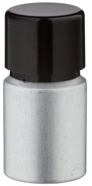 Bouteille en aluminium teinté 10 ml, avec bouchon à vis noir et joint conique