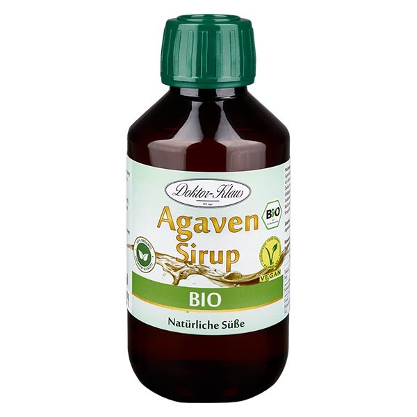 200 ml biologische agavesiroop in bruine PET fles