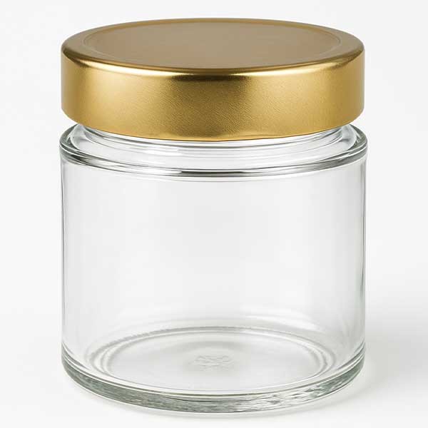 135ml rond glas met BasicSeal deksel goud diep UNiTWIST