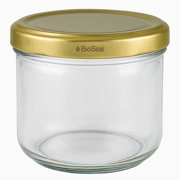260 ml trommelglas met BioSeal deksel goud UNiTWIST
