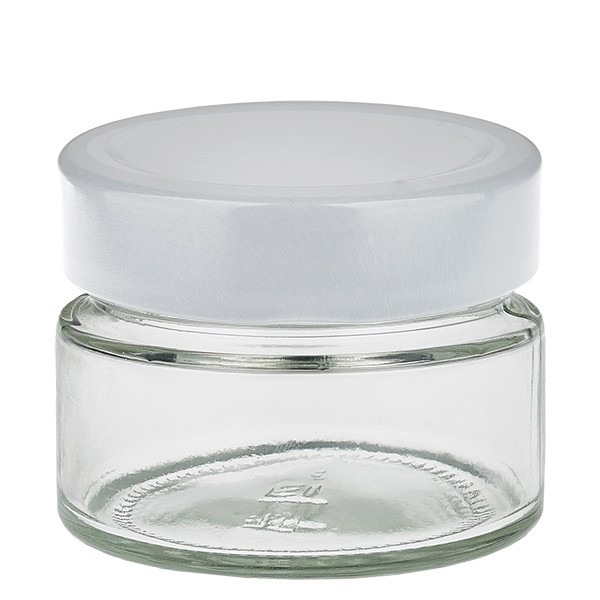 Verre rond 130ml avec couvercle BasicSeal blanc UNiTWIST