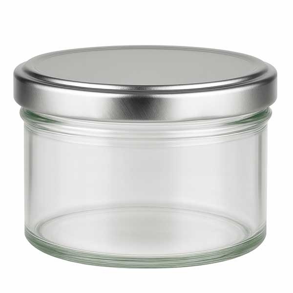 225ml verre à pied avec couvercle BasicSeal argent UNiTWiST