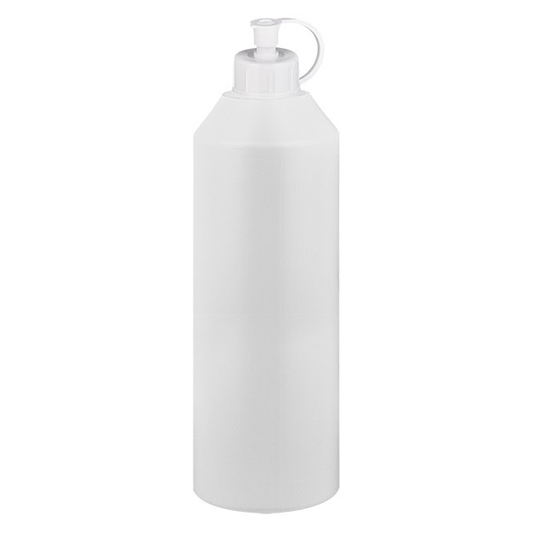 Flacon cylindrique en PET blanc 250 ml, S20x3, sans bouchon