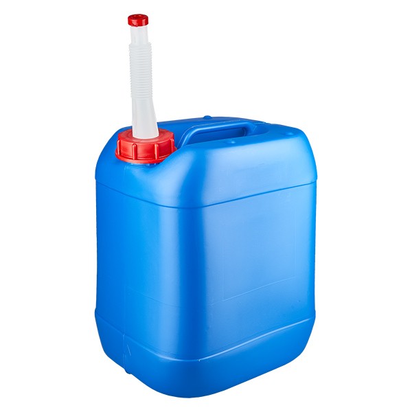 Canister 20 liter blauw met uitloopbuis Flex