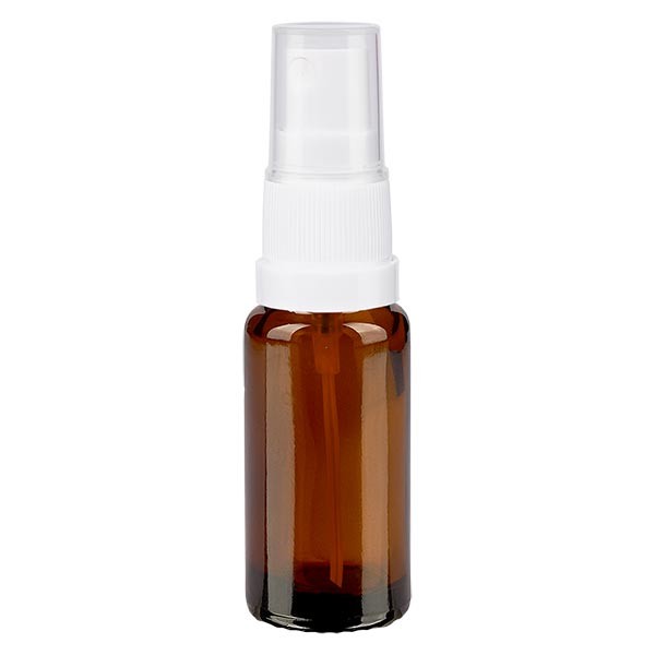 Bruin glazen flessen 10ml met wit pompverstuiver