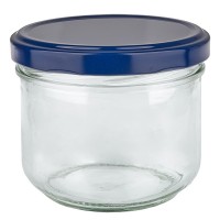 260ml trommelglas + BasicSeal deksel blauw UNiTWIST 260ml trommelglas + BasicSeal deksel blauw UNiTWIST