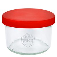 WECK stortglas 200ml met rood siliconenhoes WECK stortglas 200ml met rood siliconenhoes