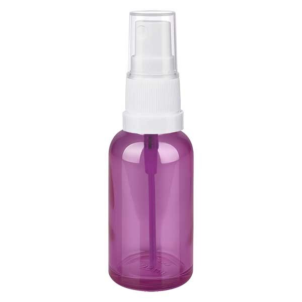 Flacon pulvérisateur 30 ml blanc/tr.. avec bouchon standard PurpleLine UT18/30