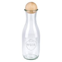 WECK sapfles 1062ml met houten bal WECK sapfles 1062ml met houten bal