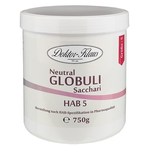 750 g Neutral globuli HAB5 van 100% zuivere sacharose