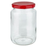 795ml rond glas + BasicSeal deksel rood UNiTWIST 795ml rond glas + BasicSeal deksel rood UNiTWIST